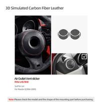 For Mazda 3 Axela 2004-2009 Made of Alcantara Dashboard Air Vent Outlet AC Trim Stickers Tuning Decor Car Interior Accessories black
