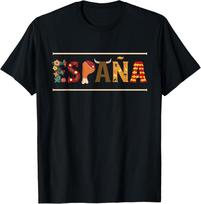 Spanish Fiesta Espana Bull Spanish Flower Spain Flag Spain Gift Unisex T-Shirt 3XL įvairiaspalvis