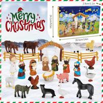 Christian Advents Calendar Religious Nativity Scene Calendar Nativity Scene Set Christmas Advents Calendar For Kids Boy beige
