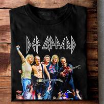Hot Def Leppard Band New Rare Unisex S-235XL Shirt L black