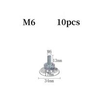 10pcs M6/M8 Screw Rubber Suction Cup with Screw Plastic Sucker Pad Holder Turn Nut Glass Table Tops Storage Tool Hooks