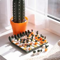 Chess Set Decorative with Pieces Tabletop Board Game for Collectors, Gamers, Coffee Table, orange