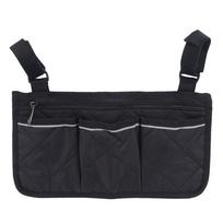 Polyester And Cotton Armrest Storage Bag Camping Chair Reflective Strip pilka spalva