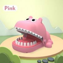 Children'S Party Game Toy Hippopotamus Bite Toy Parent-Child Interaction Parent-Child Interaction Game Hippopotamus Bite Finger pink
