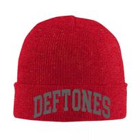 New Deftones Heavy Metal Band Beanie Hats Knitting Hat Kpop Elastic Unisex Adult Caps Winter Design Trendy Bonnet Hats Birt black