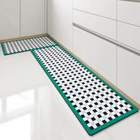 PVC odos kilimėlis virtuvės grindims, vandeniui atsparus, alyvai atsparus, neslystantis, vonios takelis, ilgas koridorius, prieangis, durų kilimėlis Alfombra 50X80cm gray