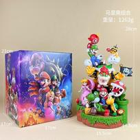 Super Mario Bros Šeimos portreto figūrėlė Super Mario Bros 27 cm Anime figūrėlės Mario veiksmo figūrėlė Vamzdis A Size with box