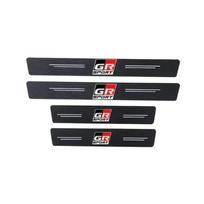 Automobilio durų slenksčio apsauginė lipdukas Galinio bagažinės buferio plėvelė Lipdukai Toyota GR Sport Gazoo Racing Camry Corolla RAV4 CHR Aqua Yaris PY6 black