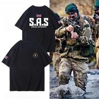 SAS British Special Air Service uniform with the Rainbow Six logo short-sleeved military-style T-shirt for men special forces XL gray