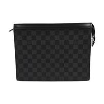 [Naudotas] Louis Vuitton Pochette Voyage MM 'Juodas Damier Graphite drobės' - Labai geros būklės #JKRE1X ONE SIZE