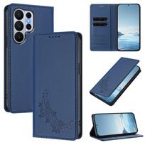 Fashion Magnetic Peony pressed flower Leather Phone Case For Samsung S26 Ultra S25 S24 Plus S23 S22 A17 A07 Shockproof Cocer Galaxy S26 Plus white