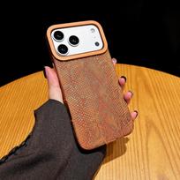 Prabangus gyvatės odos rašto magnetinis odinis telefono dėklas, skirtas iPhone 17 Pro Max 16 Plus 15 14 13 12 11, su Magsafe, smūgiams atsparus dangtelis iPhone17 Pro balta
