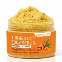 Kūno šveitiklis su ciberžole ir vitaminu C - Šveičiamoji priežiūra Turmeric Body Scrub 300g yellow