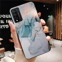 Mėlyno marmuro telefono dėklas Huawei Honor 9X 9A 8X 8S 7A 7C 20 10i 10Xlite Y6 Y5 P40 P30 lite P20Pro Mate20Pro Mate20lite MATE20LITE gray