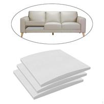 3 vnt. sofos pagalvės atrama nusvirusiai sėdynei, neslystanti, lenkta, sofos įdėklo kempinė White hardness 70 gray