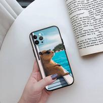 IR4 Kapibara Mielas telefono dėklas, skirtas iPhone 7 8 11 12 13 14 15 16 16E XS Pro Max XR X SE iPhone 11 Pro Max šilta purpurinė