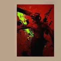 Chainsaw Man Anime Poster 20x30cm, Makima Manga Metal Tin Sign Gift black