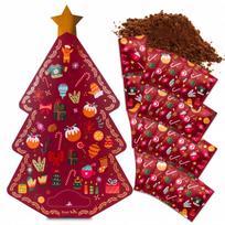 Advento kalendorius su maltomis Arabica kavos pupelėmis Eglutė Dovana Green Touch
