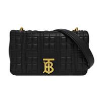 [Pre-Owned] Lola Bag TB Logo Quilted Metal Chain Color Block Lambskin Crossbody Shoulder Bag - Very Good #ZXE1MJ ONE SIZE black