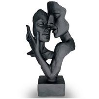 Modern Decorative Figurine - Decorative Sculpture Faces Lovers - FaceS Black