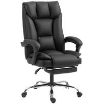 Ergonomic Office Chair, Reclining Office Armchair with Footrest, Adjustable Height, 360 Swivel, Black 72 x 66 x 121 cm