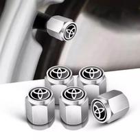 Metal Tire Valve Stem Caps 5Pcs Dustproof Waterproof For Toyota Hilux Yaris Corolla Camry CHR Auris Tacoma Car Accessories vdqt10 sidabras