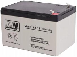 Akumuliatorius Baterija Agm Vrla Mw Power Mws Mws12-12 12v 12ah Mws12 Alarm Ups