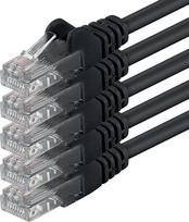 10 m cat 6 ethernet kabelis gigabitinis rj45 lan patch kabelis suderinamas su internetu, maršrutizatoriumi, modemu, smart tv, pc ir nešiojamojo kompiuterio jungikliu modemu juodas - 5 vienetai - 10 m