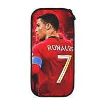 Sport C-Cristiano R-Ronaldo CR7  Pencil Case Fun   Pen Box Bag Girl Boy Large Storage School Supplies Zipper Pencilcases 21x10.5x5cm red