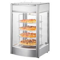 VEVOR komercinis maisto šildytuvas-vitrina 14 colių picai, 4 pakopų picos šildytuvas su rotaciniu garų šildymu 46.5 x 46 x 78 cm