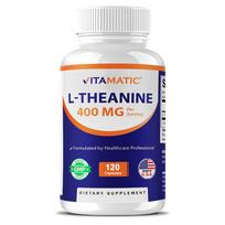 L-Theanine Supplement, 400mg, Relaxation & Calm Support, 120 Capsules 120 Capsules