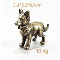 Vintage Handcrafted Brass Goat Statue Retro Art Animal Figurine 1Pcs Elegant Tea Pet for Office Shelf Accent Decor 3 beige