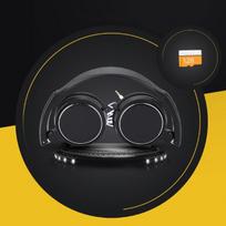 Elprico Pc ausinės, sulankstomos kompaktiškos laidinės ausinės stereo Hifi muzikos ausinės su Tf kortelės palaikymu