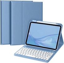 Vobafe dėklas su klaviatūra, skirtas ipad 11 10 kartos (2025/2022, 10.9/11 colių), magnetinė nuimama bluetooth klaviatūra su atnaujintu klavišų gaubtu, ipad a16 klaviatūra su rašiklio laikikliu, mėlyna