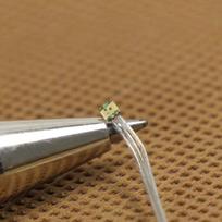 T0603rgy 20 vienetų iš anksto lituotų mikro laidų Smd Led geltona žalia raudona modelio lempa modelio išdėstymo dekoras