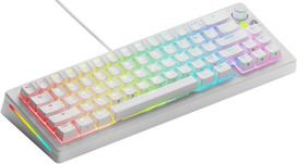 Glorious Gaming Gmmk 3: mechaninė klaviatūra, kompaktiška 65 %, modulinė tarpiklių sistema, doubleshot Pbt klavišų dangteliai, aliuminio plokštė, hot-swap (3/5 kontaktų), amerikietiška Qwerty - balta