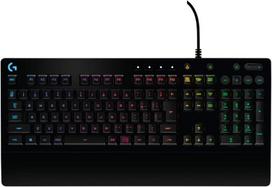 Logitech G G213 Prodigy žaidimų klaviatūra, Lightsync Rgb, Mech-dome klavišai, atspari išsiliejimams, multimedijos klavišai, Azerty išdėstymas, belgiška - juoda