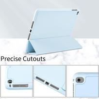Fycyko dėklas Ipad 9.7 colių (2018/2017 modelis, 6-oji/5-oji karta) su pieštuko laikikliu, automatinis miego/budėjimo režimas, išmanus trijų dalių stovas, širdies rašto apsauginis dėklas, skirtas Ipad 9.7 colių (mėlynas)