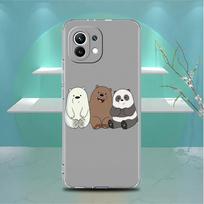 Clear Case For Xiaomi Mi Poco X3 NFC M3 Pro F3 F1 11 Lite 12 Note 10 11T 9T Transparent Phone Cover We Bare Bears Cute Redmi Note 9S blue