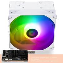 Procesoriaus aušintuvas Thermalright Assassin King 120 Se White Argb Cpu aušintuvas, Ak120 Sewhite Argb, 5 šiluminiai vamzdeliai, Tl-c12cw-s Pwm tylus ventiliatorius Cpu aušintuvas su S-fdb guoliais, skirtas Amd Am4/am5 Intel Lga 1700/1200/1150/1151