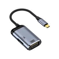 Chenyang Cy usb c šakotuvas, usb type c į hdmi ir vga šakotuvas keitiklis hdtv kelių prievadų adapteris 4k 60hz 1080p su 100w pd maitinimo prievadu