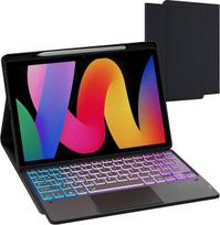 Dėklas su klaviatūra, skirtas xiaomi redmi pad se 11 colių 2023: pasidaryk pats su 3 zonomis ir 7 spalvomis su apšviesta klaviatūros dėklu, itališka, qwerty nuimama klaviatūra su jutikliniu kilimėliu, skirta xiaomi