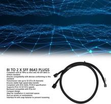 Mcio 8i į 2 sff 8643 kabelis, pcie 5.0 serverių duomenų centrui 80 cm, skirtas mcio x8 į sas hd sff 8643 kabelį, suderinamas su scsi sas