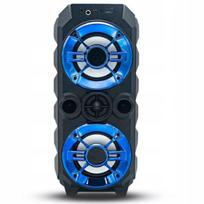 Bluetooth kolonėlė su akumuliatoriumi 10w (2x 5w 4") karaoke mikrofonas komplekte