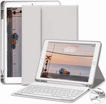 Jksml dėklas su klaviatūra Ipad 10.2" 9/8/7 gen., pieštuko laikiklis, pilkas