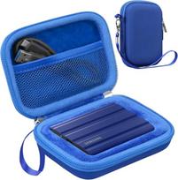 Lacdo išorinio kietojo disko dėklas, apsauginis dėklas, skirtas Samsung T7 Shield/samsung T7/t7 Touch Portable Ssd 500gb 1tb 2tb Usb 3.2 kietajam Eva vandeniui atspariam smūgiams atspariam dėklui, kelioninis krepšys, mėlynas