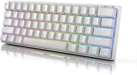Durgod Venus 60% Rgb Rgb mechaninė žaidimų klaviatūra | 60% išdėstymas Ansi Us Uk | aliuminio korpusas | Double Shot Pbt Cherry profilis (gateron Blue, White)