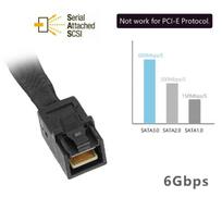 Cablecc 50cm vidinis mini sas hd sff-8643 į mini sas high density hd sff-8643 duomenų serverio disko raid kabelis