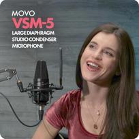Movo Vsm-5 xlr studijinis kondensatorinis mikrofonas su amortizatoriumi, pop filtru ir xlr kabeliu – idealus mikrofonas vokalams, podcast'ams, transliacijoms, transliavimui, asmr ir kt.
