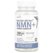 Nature's Fusions, NMN+, Didžiausio stiprumo, 1000 mg, 60 vegetariškų kapsulių (500 mg vienoje kapsulėje)